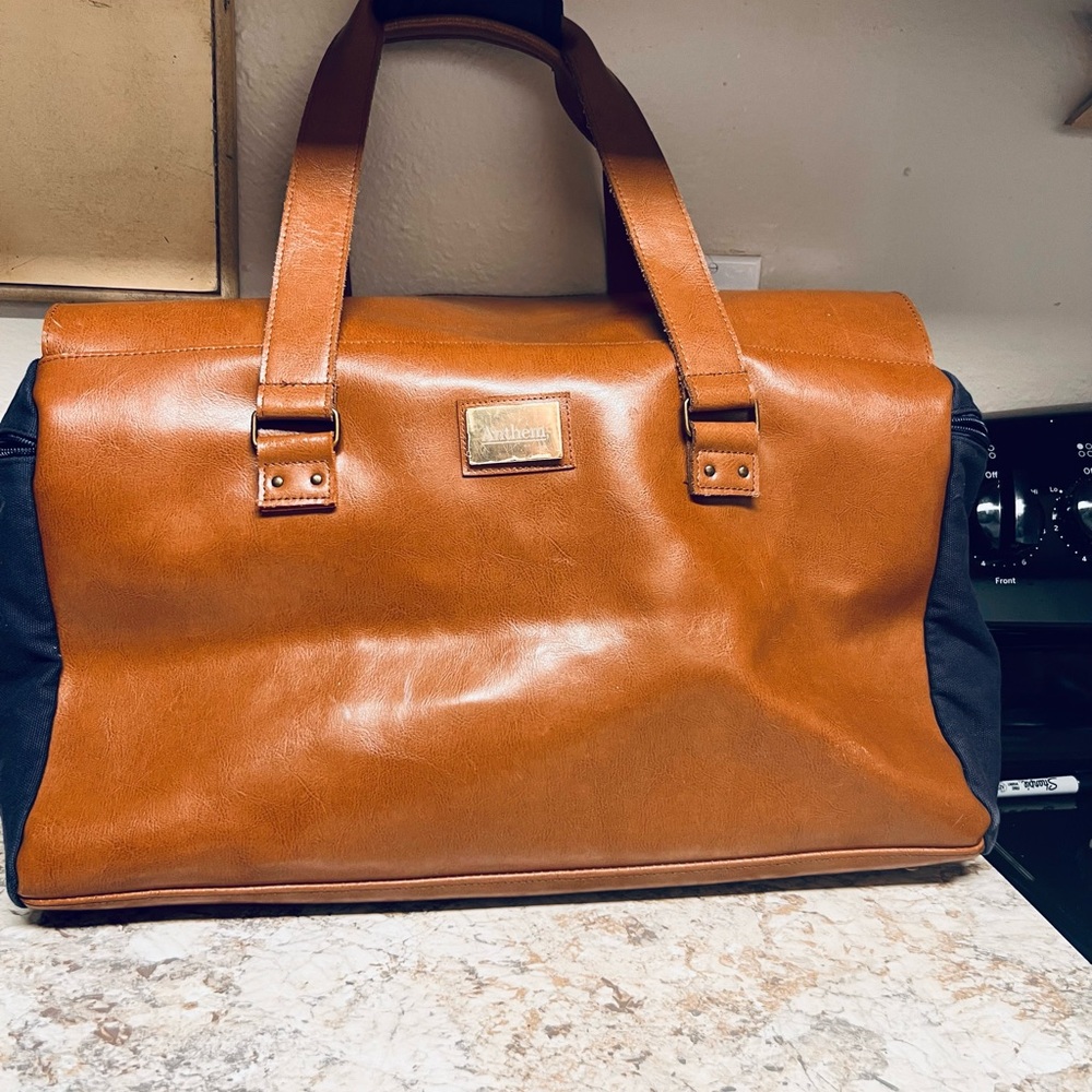 Leather Travel Duffle Bag